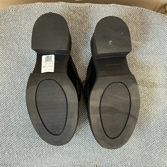 ASOS DESIGN Sina Chunky Heeled Loafer Mules in Black UK Size 4/ US Size 6.5 - Picture 7 of 11